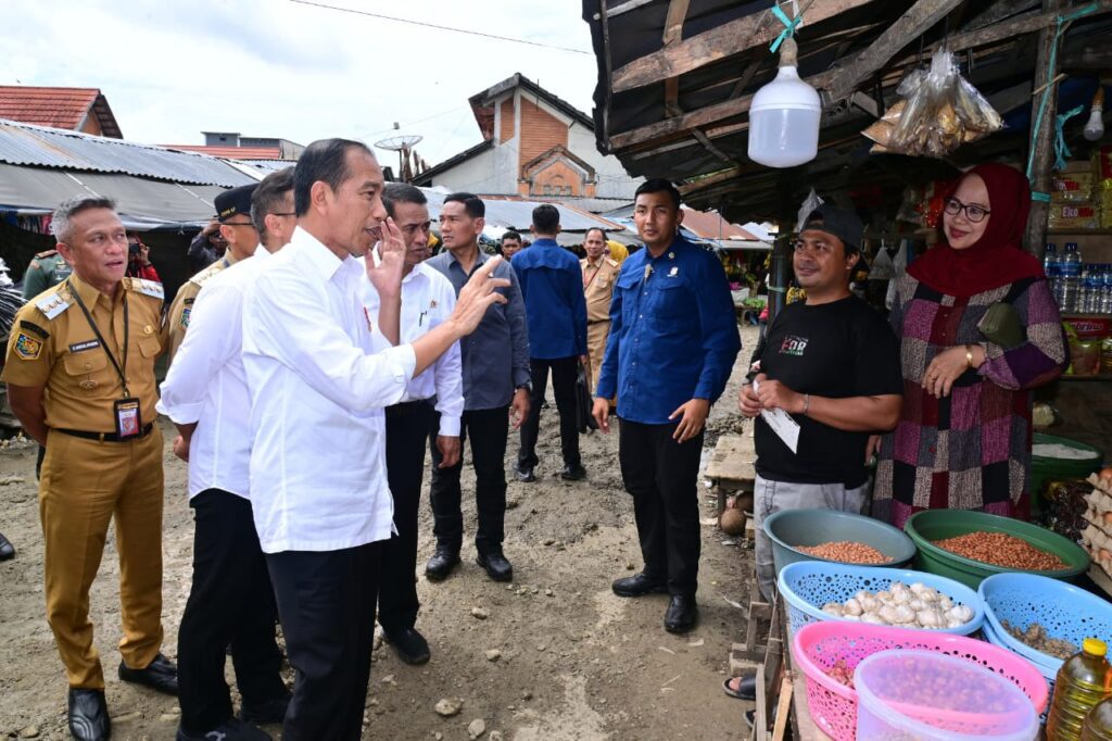 Presiden dan Ibu Iriana Cek Harga Bahan Pokok di Pasar Sentral Palakka