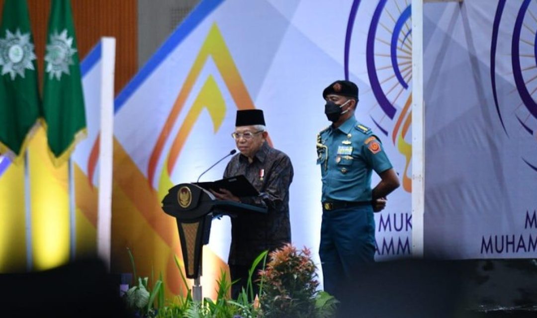 Wakil Presiden Ma'ruf Amin tutup Muktamar Muhammadiyah (Dok. Satwapres)