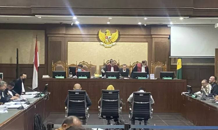 Pengadilan Tipikor pada Pengadilan Negeri Jakarta Pusat kembali menggelar sidang terhadap eks Menteri Komunikasi dan Informatika Johnny G Plate atas dugaan korupsi proyek BTS Kominfo, Selasa, 22 Agustus 2023.