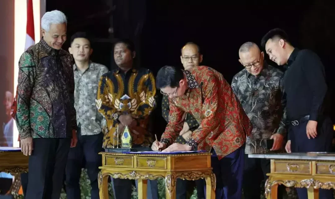 Ganjar Pranowo saat hadir dalam acara Central Java Investment Business Forum (CJIBF) 2023 di Kompleks Candi Borobudur, Kabupaten Magelang, Jawa Tengah