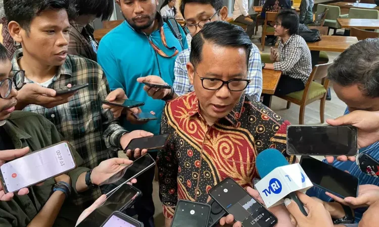 Direktur Jenderal Bimbingan Masyarakat Islam Kementerian Agama, Kamaruddin Amin seusai konferensi pers Jakarta Plurilateral Dialogue 2023, Kamis, 24 Agustus 2023.