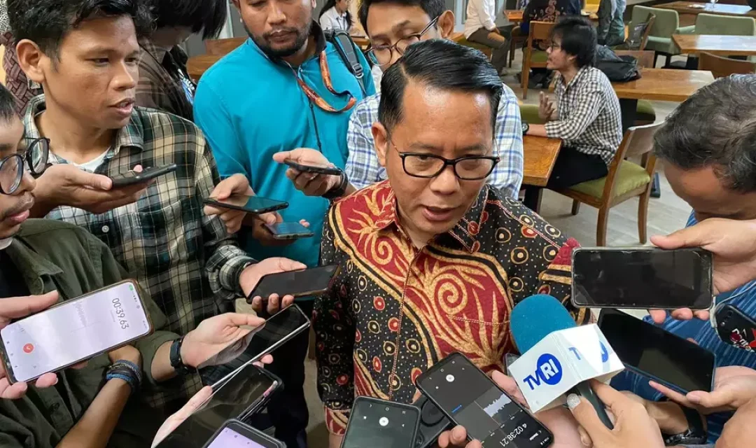 Direktur Jenderal Bimbingan Masyarakat Islam Kementerian Agama, Kamaruddin Amin seusai konferensi pers Jakarta Plurilateral Dialogue 2023, Kamis, 24 Agustus 2023.