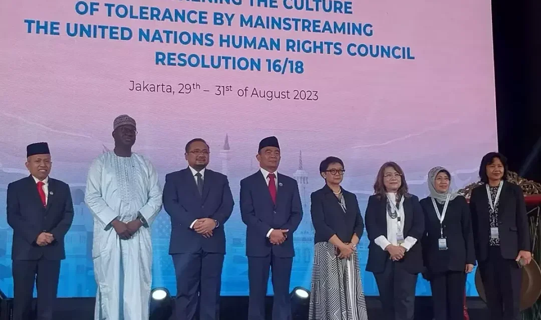 Menlu Retno Marsudi di forum Jakarta Plurilateral Dialogue di Jakarta, Selasa 29 Agustus 2023.