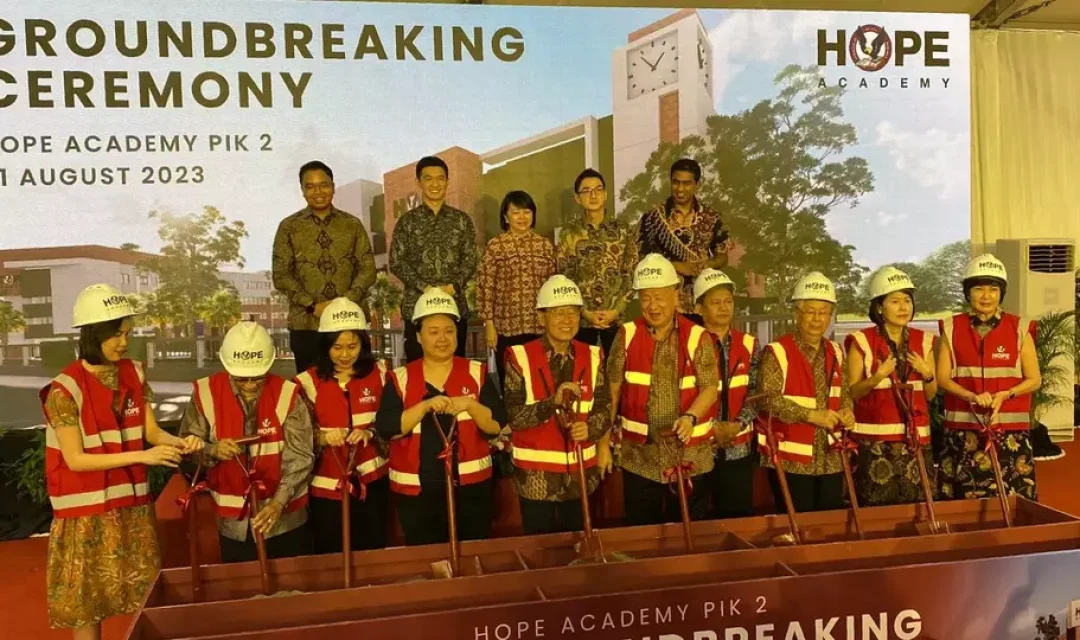 Yayasan Pendidikan Pelita Harapan (YPPH) memulai pembangunan Hope Academy North Campus di kawasan PIK 2 Tangerang, Kamis, 31 Agustus 2023.