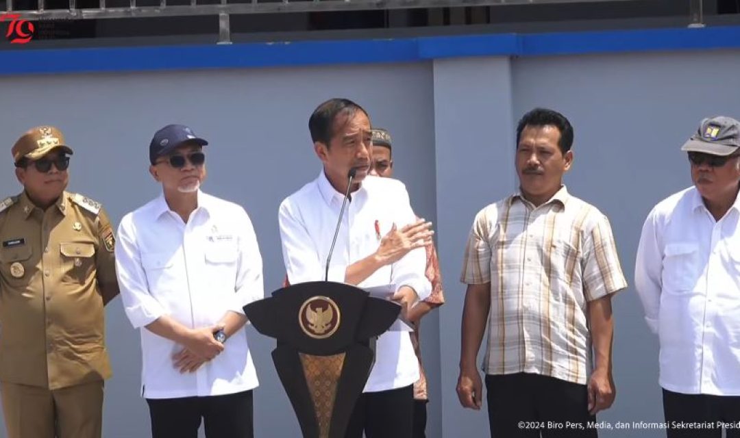 Presiden Jokowi Resmikan Pasar Pasir Gintung Kota Bandar Lampung 