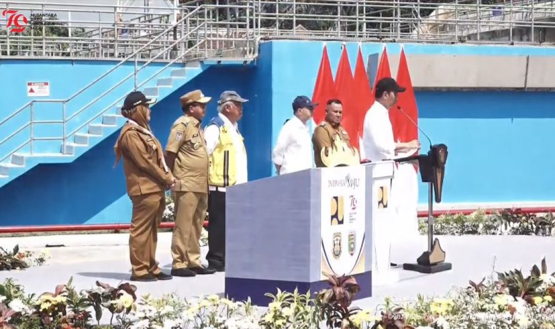 Presiden Jokowi Resmikan Sistem Penyediaan Air Minum di Kota Bandar Lampung