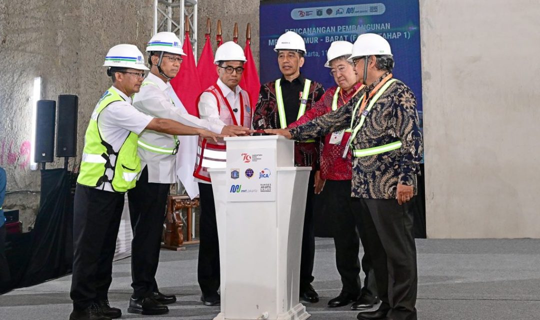 Presiden Jokowi Canangkan Pembangunan MRT Jakarta Lin Timur-Barat Fase 1 Tahap 1