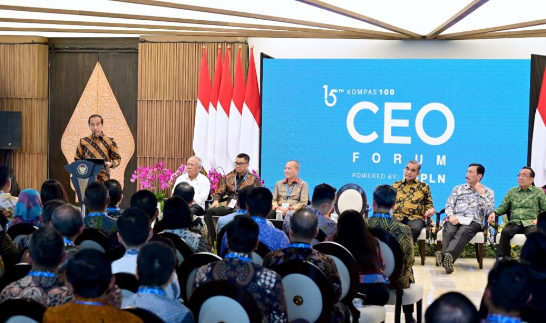 Presiden Jokowi Tegaskan Pentingnya Hilirisasi dan Konsolidasi di Kompas100 CEO Forum