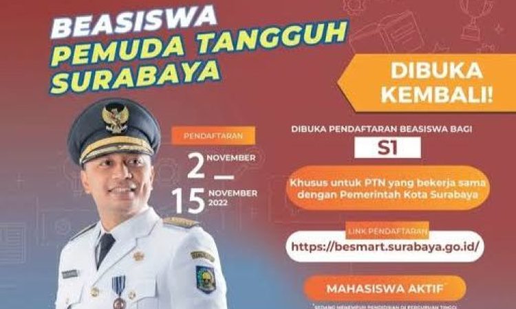 Pemkot Surabaya Buka Lagi Beasiswa Pemuda Tangguh