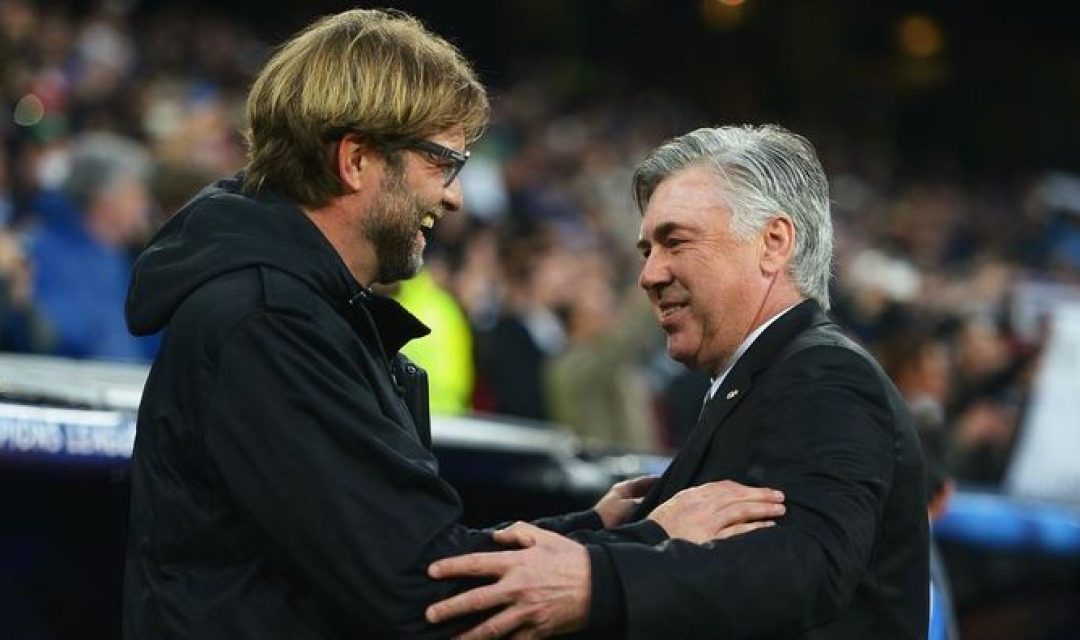 Jurgen Klopp Dengan Carlo Ancelotti