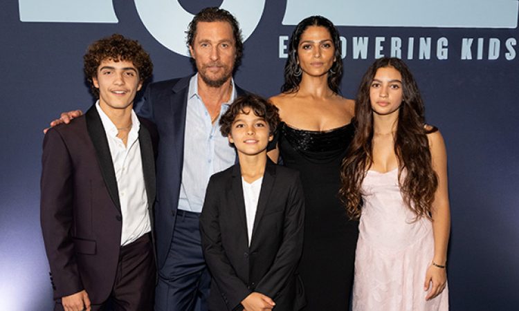 Matthew McConaughey and his wife and kids