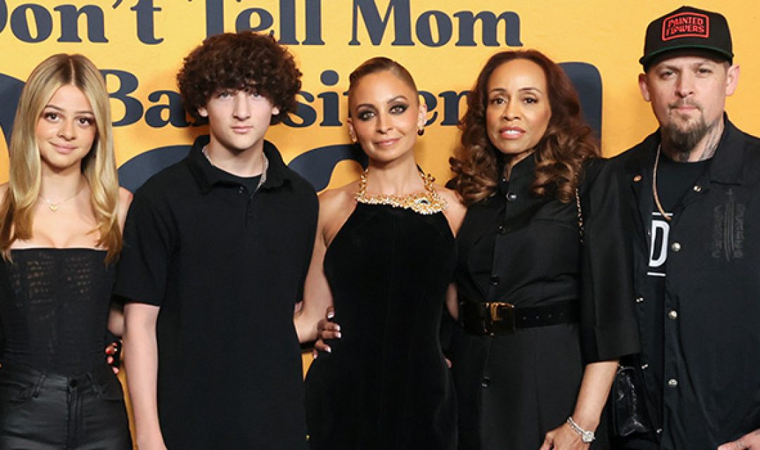 Nicole Richie and Joel Madden and their kids Sparrow and Harlow