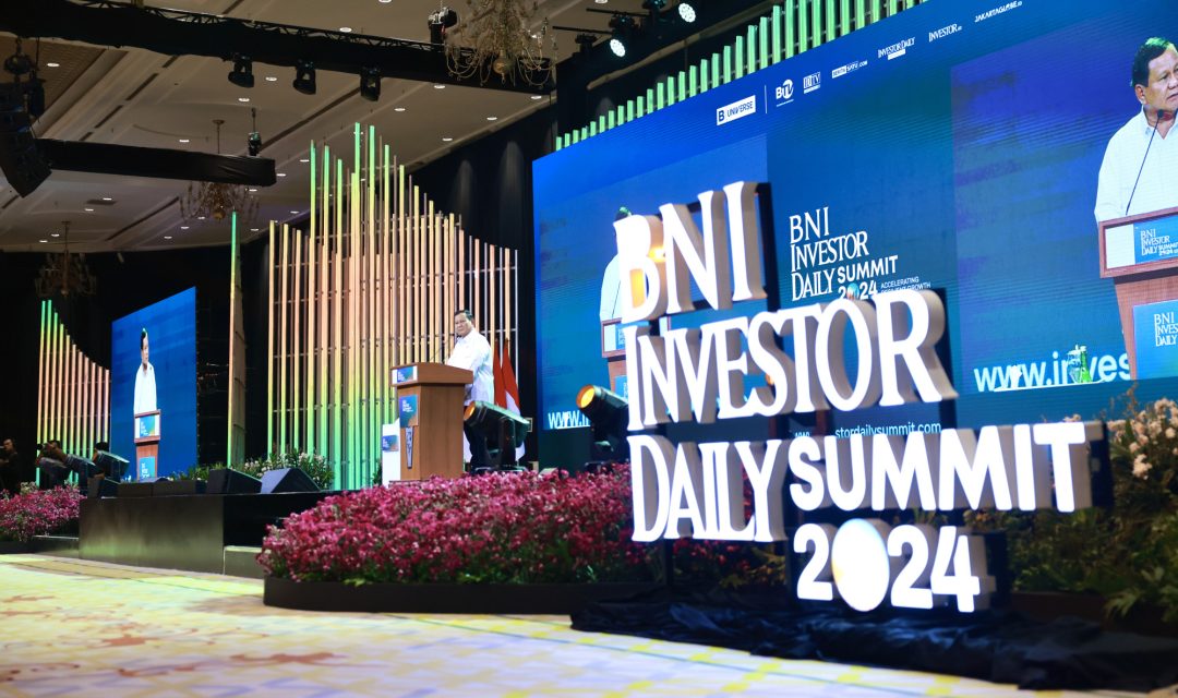 Menhan Prabowo Beri Pandangan di Acara BNI Investor Daily Summit 2024