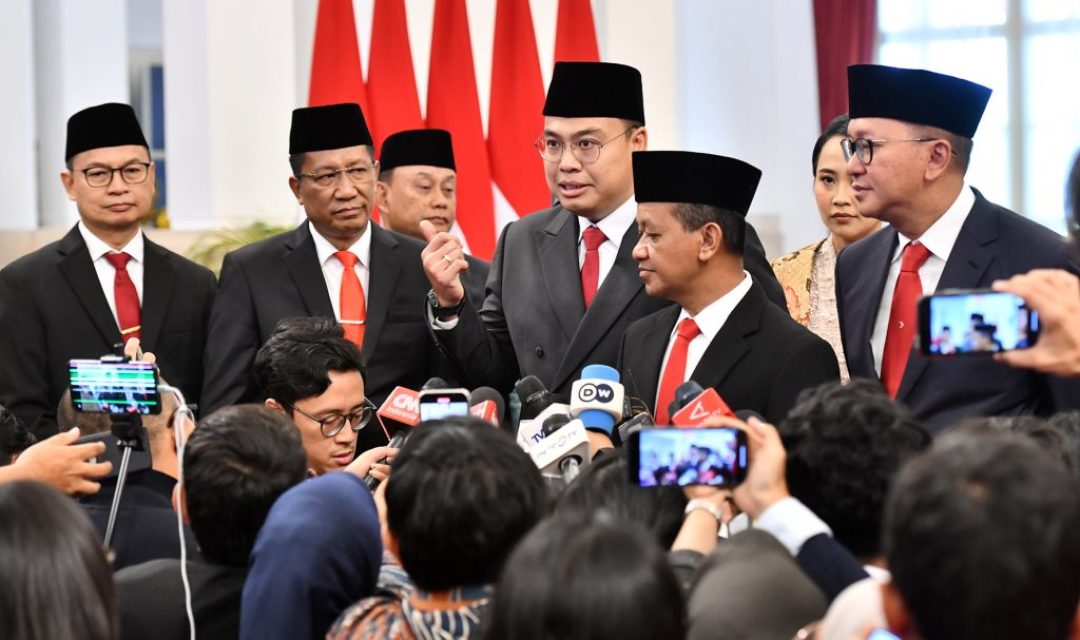 Menteri dan Wakil Menteri Baru Berikan Pernyataan Usai Dilantik Presiden di Istana Negara, Jakarta