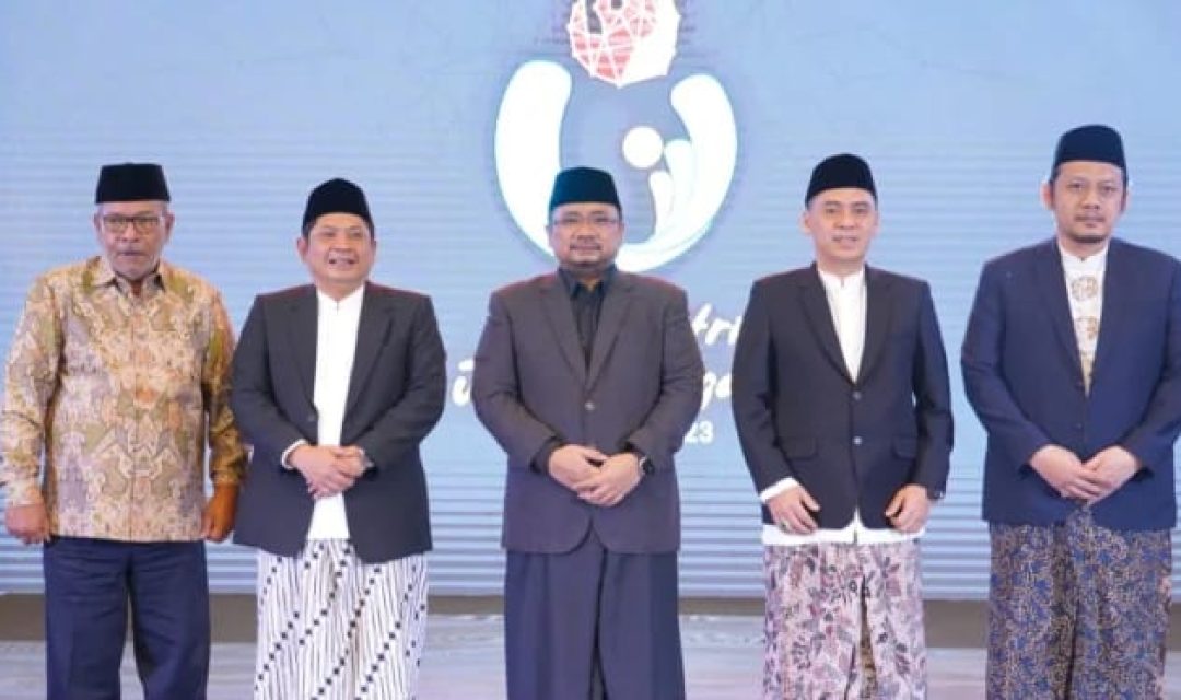 Menag merilis logo dan tema Hari Santri 2023. (Foto: Intipseleb)