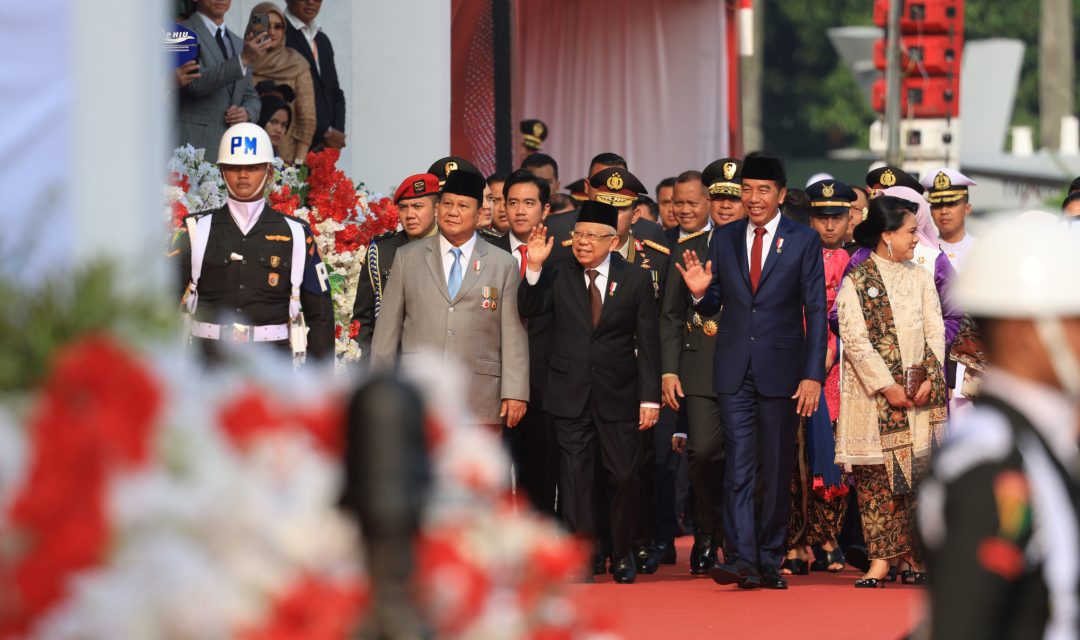 Menhan Prabowo Hadiri Upacara HUT ke-79 TNI di Monas