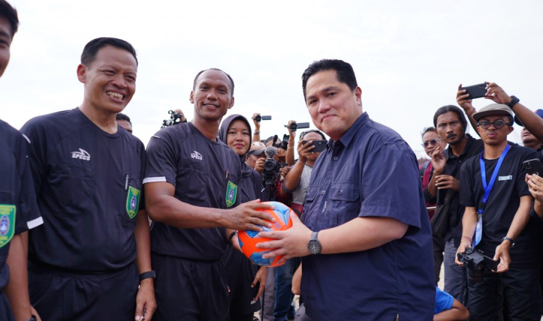 Hadiri Piala Bola Pantai Indonesia, Erick Thohir Soroti Potensi Sportainment