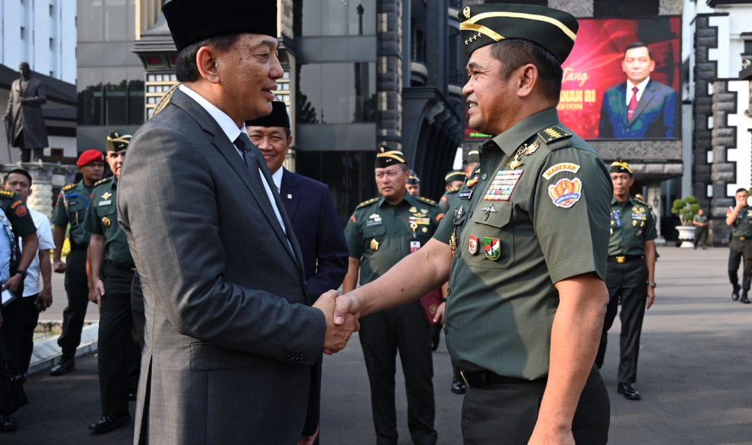 Menhan Sjafrie Kunjungan Kerja ke Mabes AD