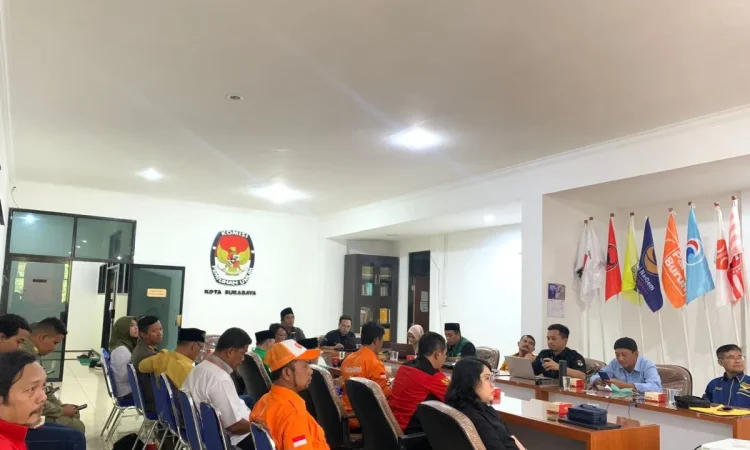 Komisi Pemilihan Umum (KPU) Kota Surabaya mulai menyelenggarakan sosialisasi kampanye Pemilu 2024 di kantor KPU Surabaya, Kamis (2/11/2023). (Foto: Antaranews.id)