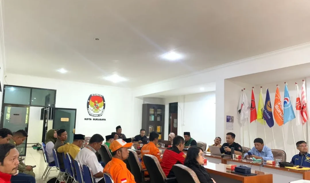 Komisi Pemilihan Umum (KPU) Kota Surabaya mulai menyelenggarakan sosialisasi kampanye Pemilu 2024 di kantor KPU Surabaya, Kamis (2/11/2023). (Foto: Antaranews.id)