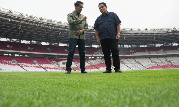 Jelang Lawan Jepang dan Arab Saudi, Erick Thohir: Kondisi Rumput SUGBK Terbaik yang Pernah Dirasakan