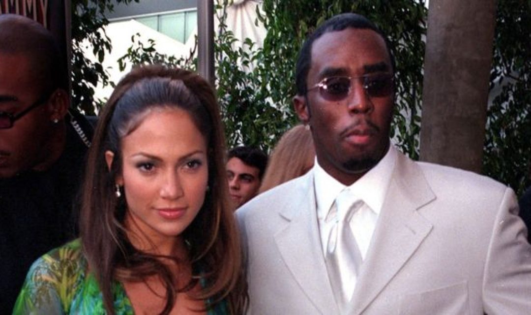 Jennifer Lopez and Diddy at the Grammy Awards