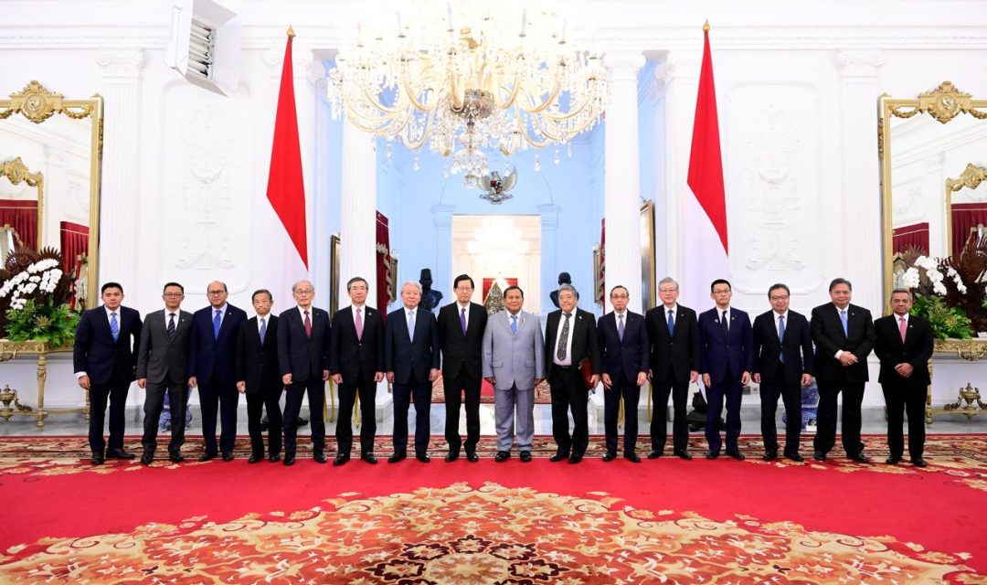 Pesiden Prabowo Terima Delegasi Japan-Indonesia Association di Istana Merdeka