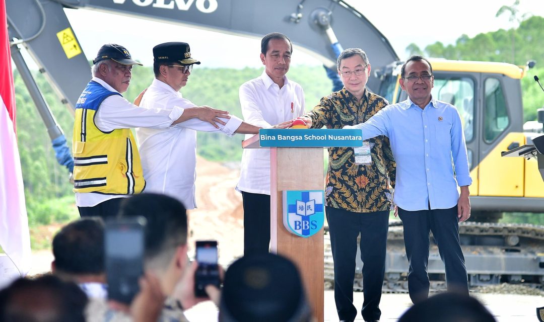 Presiden Jokowi Resmikan Peletakan Batu Pertama Bina Bangsa School Nusantara di IKN