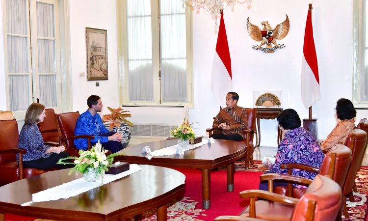 Presiden Jokowi Terima Delegasi Menteri Iklim dan Lingkungan Hidup Norwegia di Istana Merdeka