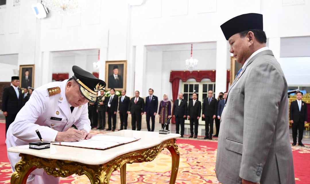 Presiden Prabowo Subianto Lantik Muhidin sebagai Gubernur Kalimantan Selatan