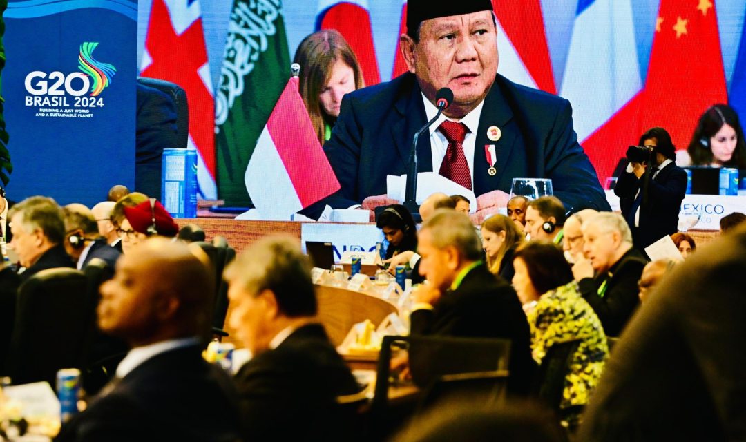 Sesi Pertama KTT G20 Brasil, Presiden Prabowo Tegaskan Komitmen Indonesia