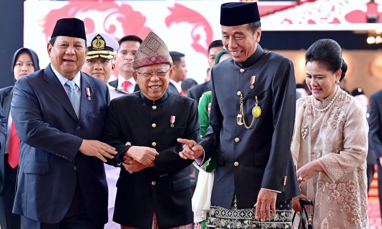 Menhan Prabowo Hadiri Sidang Tahunan MPR, DPR, DPD RI