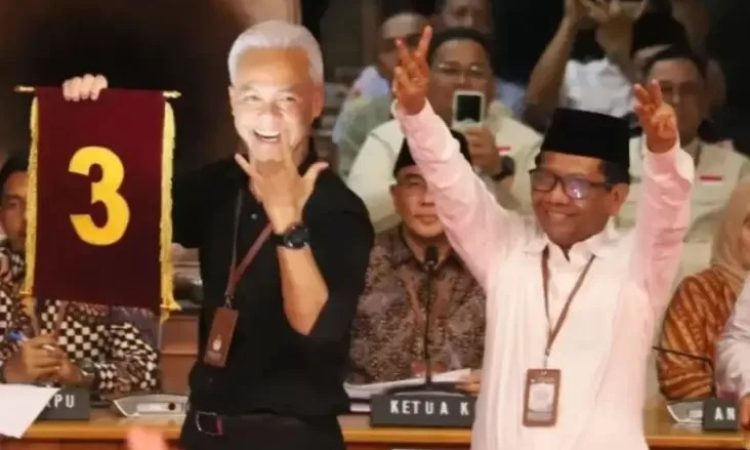 Pasangan calon presiden dan wakil presiden nomor urut 3 dan didukung oleh Partai Perindo Ganjar Pranowo-Mahfud MD bertekad mewujudkan ekonomi biru. Foto/MPI