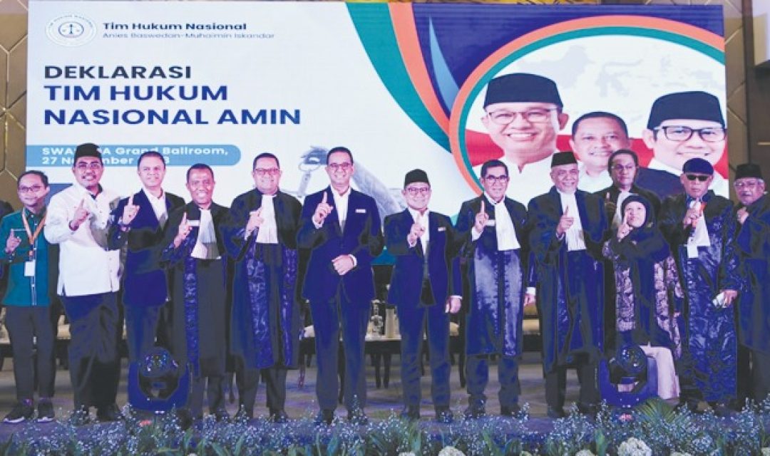 Deklarasi Tim Hukum Nasional Anies - Muhaimin. (Foto: Indopos)