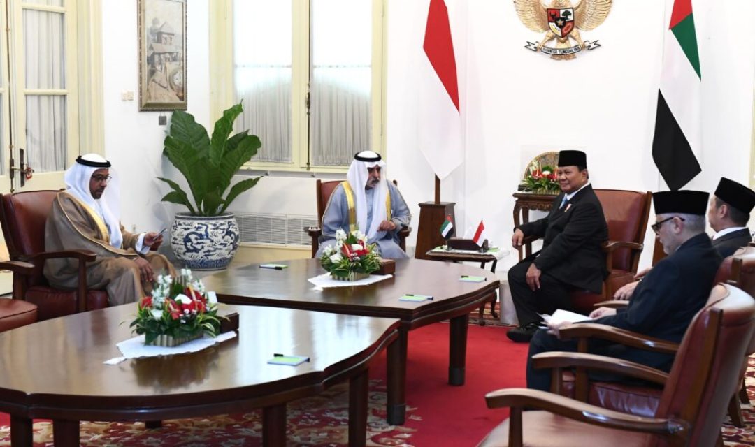 Presiden Prabowo Subianto Terima Kunjungan Utusan Khusus Persatuan Emirat Arab dan Mesir di Istana Merdeka