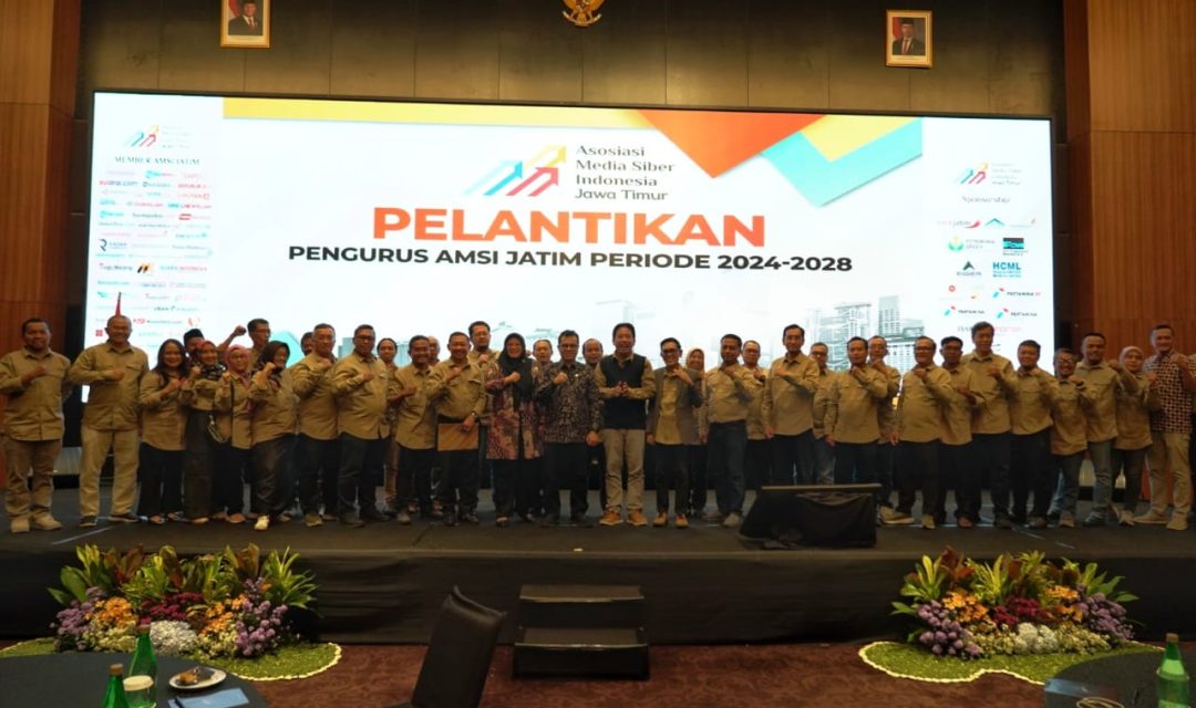 Pelantikan Pengurus AMSI Jatim periode 2024 - 2028. (Dok. AMSI Jatim)