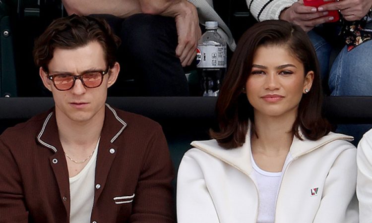 Tom Holland and Zendaya at a tennis match