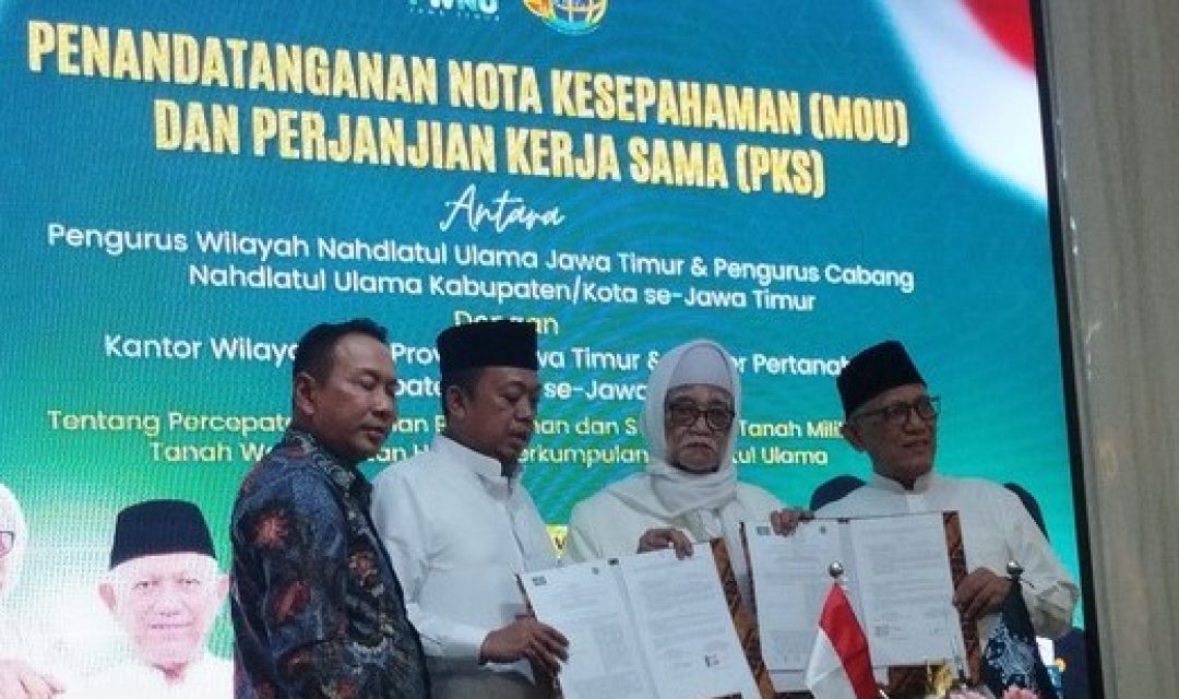 atrbpn-kerja-sama-dengan-pwnu-jatim-percepat-sertifikasi-tanah-wakaf-maulana-ilhami-fawdidetikcom