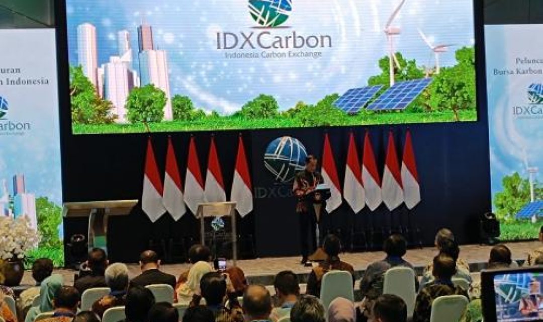 Presiden Jokowi meresmikan IDX Carbon atau Bursa Karbon, Selasa (26/9/2023). (Foto: Okezone)