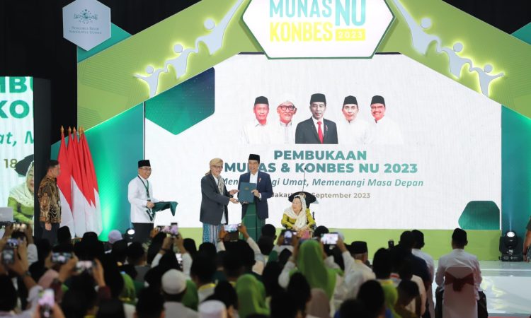 Jokowi menghadiri Pembukaan Munas Alim Ulama dan Konbes NU 2023. (Foto: Kementerian PANRB)