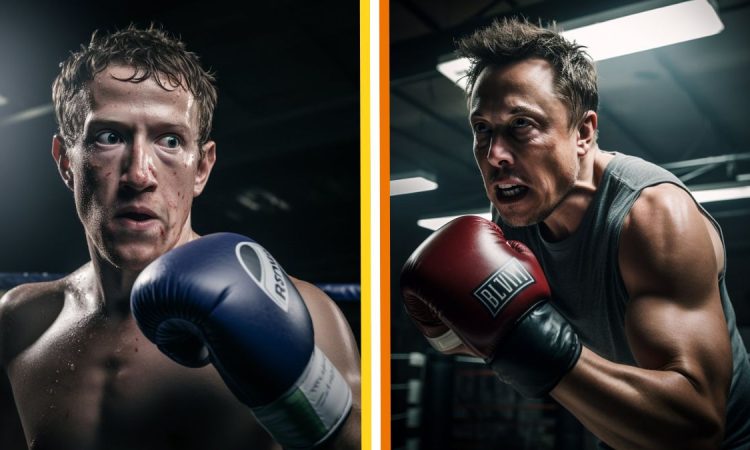 Elon Musk vs Mark Zuckerberg Cage Match: Gambar dihasilkan melalui alat Midjourney AI. (Gambar: Twitter/@WildtranceArt)