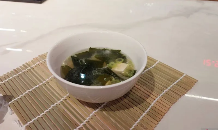 Hidangan khas Jepang Miso Soup (ANTARA/Fitra Ashari)